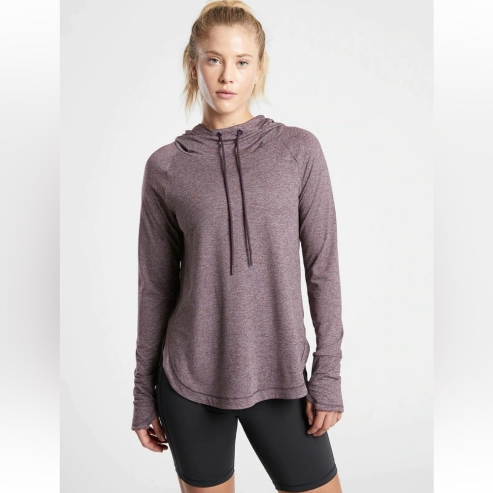 Athleta Uptempo Hoodie Plus Size 1X Heathered Purple